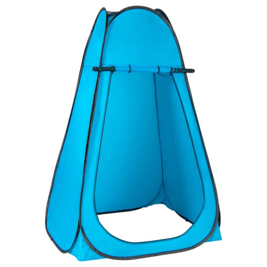 Portable Pop Up Privacy Shower Toilet Changing Room Camping Hiking Tent-Blue