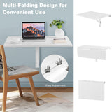 31.5 x 23.5 Inch Wall Mounted Folding Table for Small Spaces-White