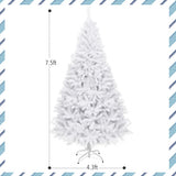 6' / 7.5' / 9' Hinged Artificial Christmas Tree with Metal Stand-7.5 ft