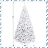 6' / 7.5' / 9' Hinged Artificial Christmas Tree with Metal Stand-9 ft