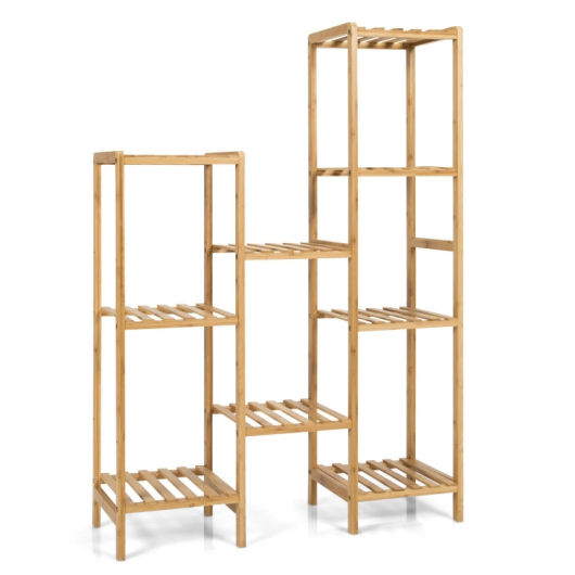9/11-Tier Bamboo Plant Stand for Living Room Balcony Garden-9-Tier