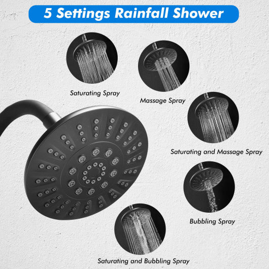 High Pressure Combo Handheld Shower Head-Black