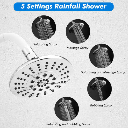 High Pressure Combo Handheld Shower Head-White