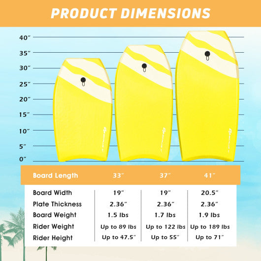 Lightweight Super Bodyboard Surfing with EPS Core Boarding-M