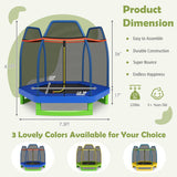 7 Feet Kids Recreational Bounce Jumper Trampoline-Blue