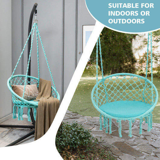 Turquoise hanging outlet chair