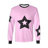 Bulky Stars. long sleeve T-shirt, Pink by Stardust