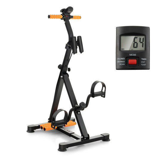 Adjustable LCD Pedal Exercise Bike with Massage-Yellow
