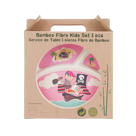Pirate Pink -5pcs Kids Dinnerware Set by Peterson Housewares & Artwares