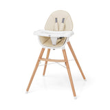 Baby High Chair with Dishwasher Safe Tray-Beige