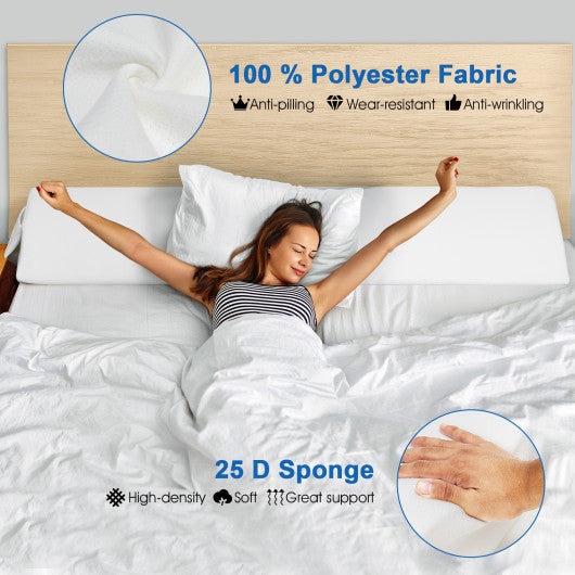 Full Size Queen Size Bed Wedge Pillow Gap Filler with Side Pocket
