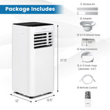 10000 BTU 4-in-1 Portable Air Conditioner with Humidifier and Sleep Mode-Black