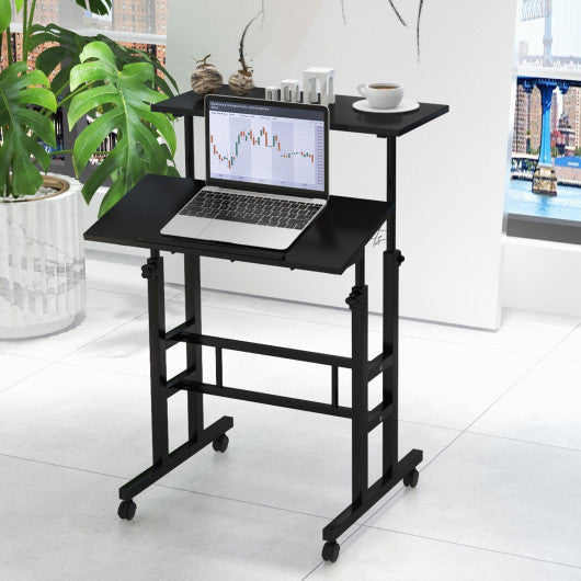 Height Adjustable Desk, Rolling Standing Desk Portable Desk