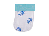 2-in-1 Burp Cloth and Bib: Blue Crab by Little Hometown - Aiden's Corner Baby & Toddler Clothes, Toys, Teethers, Feeding and Accesories