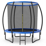 10 Feet ASTM Approved Recreational Trampoline with Ladder-Blue