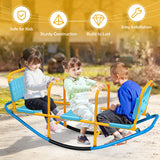 Outdoor Kids Seesaw Swivel Teeter for 3 to 8 Years Old-Blue