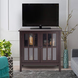 Glass Door Sideboard Console Storage Buffet Cabinet-Brown