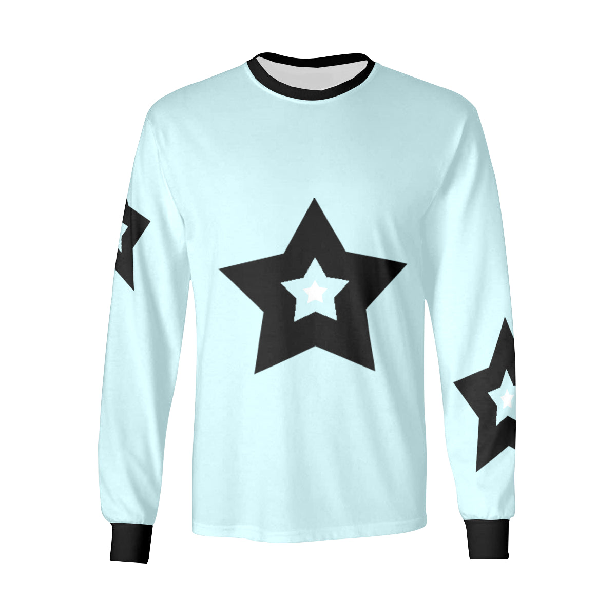 Bulky Stars. long sleeve T-shirt, Baby blue by Stardust