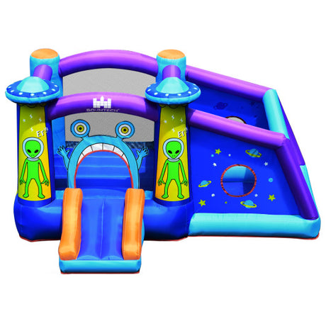 Castle Jumping Bouncer with Water Slide and 550W Blower