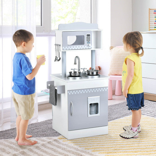 Chef Pretend Kitchen Playset with Cooking Oven and Sink for Toddlers
