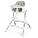 4-in-1 Convertible Baby High Chair with Aluminum Frame-Gray