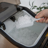 Countertop Nugget Ice Maker with 2 Ways Water Refill Self-Cleaning-Silver