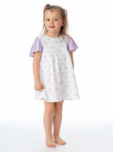 Organic Cotton Alice Ruffled Dress - Bow by Little Moy