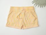 Organic Cotton Shorts - Butter Gingham by Little Moy