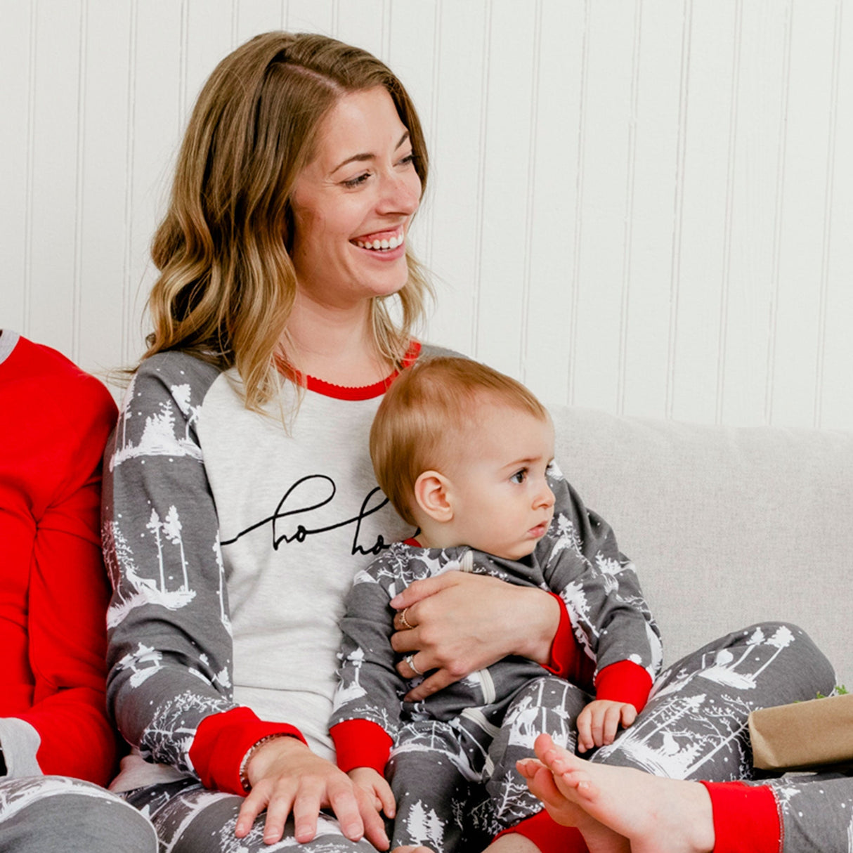 Organic Cotton Christmas Family Two Piece Printed Pajama Set For Mom by Deux par Deux