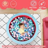 Large Round Foam Ball Pit with PU Surface and 50 Balls-Red