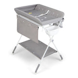 Foldable Baby Changing Table with Wheels-Gray