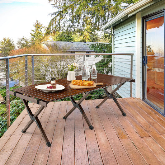 Portable picnic table in a outlet bag