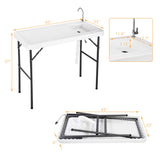 Folding Portable Fish Cleaning Cutting Table
