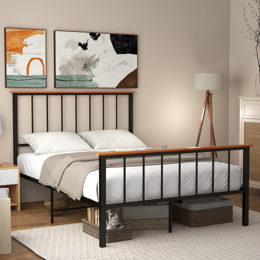 Full/Queen Bed Frame with Headboard and Footboard-Full Size
