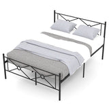 Full/Queen Size Metal Platform Bed Frame with Headboard and Footboard-Full Size