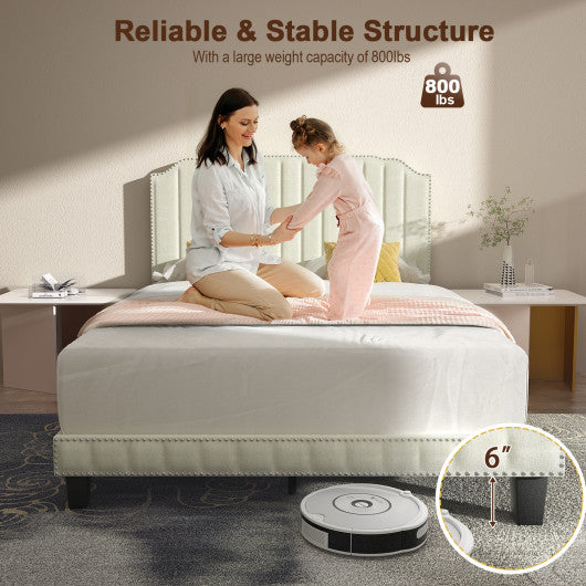 Heavy duty upholstered bed online