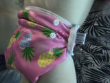 Pink Pineapples Nageuret Premium Reusable Swim Diaper, Adjustable 0-3 Years by Beau & Belle Littles