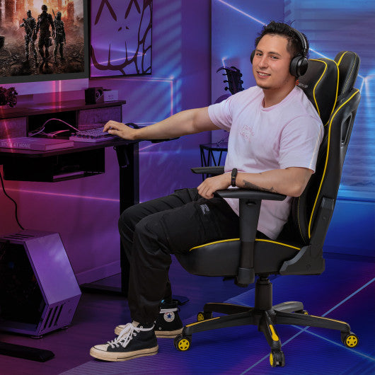 Gaming chair with outlet adjustable armrest
