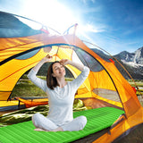 3 Inch Thick Inflatable Waterproof Camping Sleeping Pad-Green