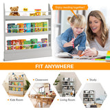 3-Tier Bookshelf with 2 Anti-Tipping Kits for Books and Magazines-Gray