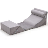 6 Pieces Bed Wedge Pillow Set for Neck Back and Leg Pain Relief-Gray