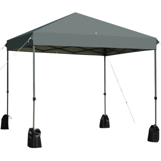 8’x8' Outdoor Pop up Canopy Tent  w/Roller Bag-Gray