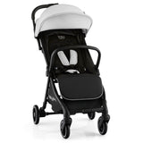 One-Hand Folding Portable Lightweight Baby Stroller with Aluminum Frame-Gray