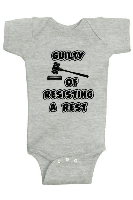 Guilty Of Resisting A Rest Bodysuits - Aiden's Corner