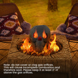 Halloween Fire Pit Skull Halloween Decoration-Black
