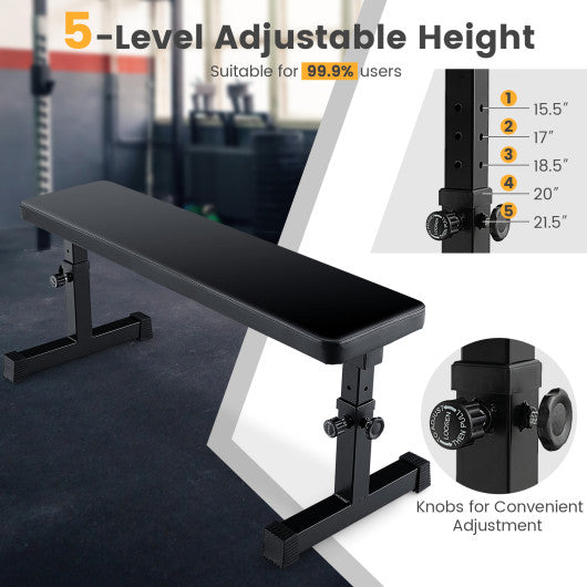 600 LBS Heavy Duty Weight Bench with 5-Level Adjustable Height