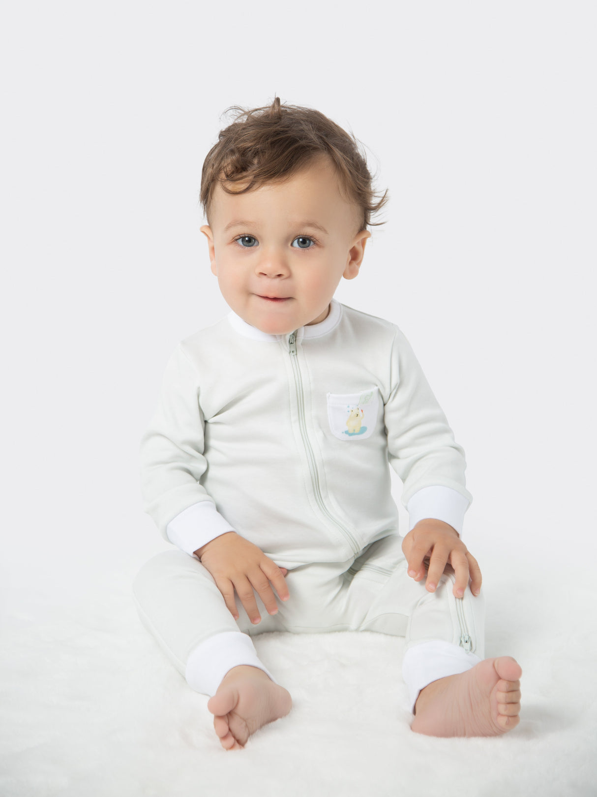 Organic Cotton Romper - Polar Express by Little Moy