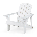Kid's Adirondack Chair with High Backrest and Arm Rest-White