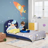 Kids Upholstered Platform Bed with Headboard and Footboard