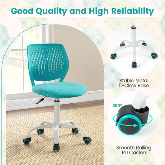 Ergonomic Children Study Chair with Adjustable Height-Turquoise
